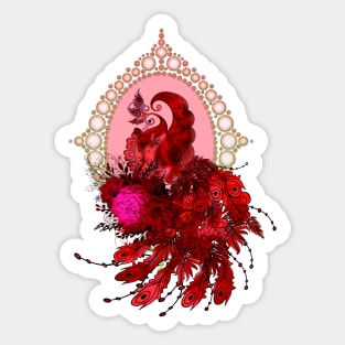 Wonderful elegant peacock Sticker